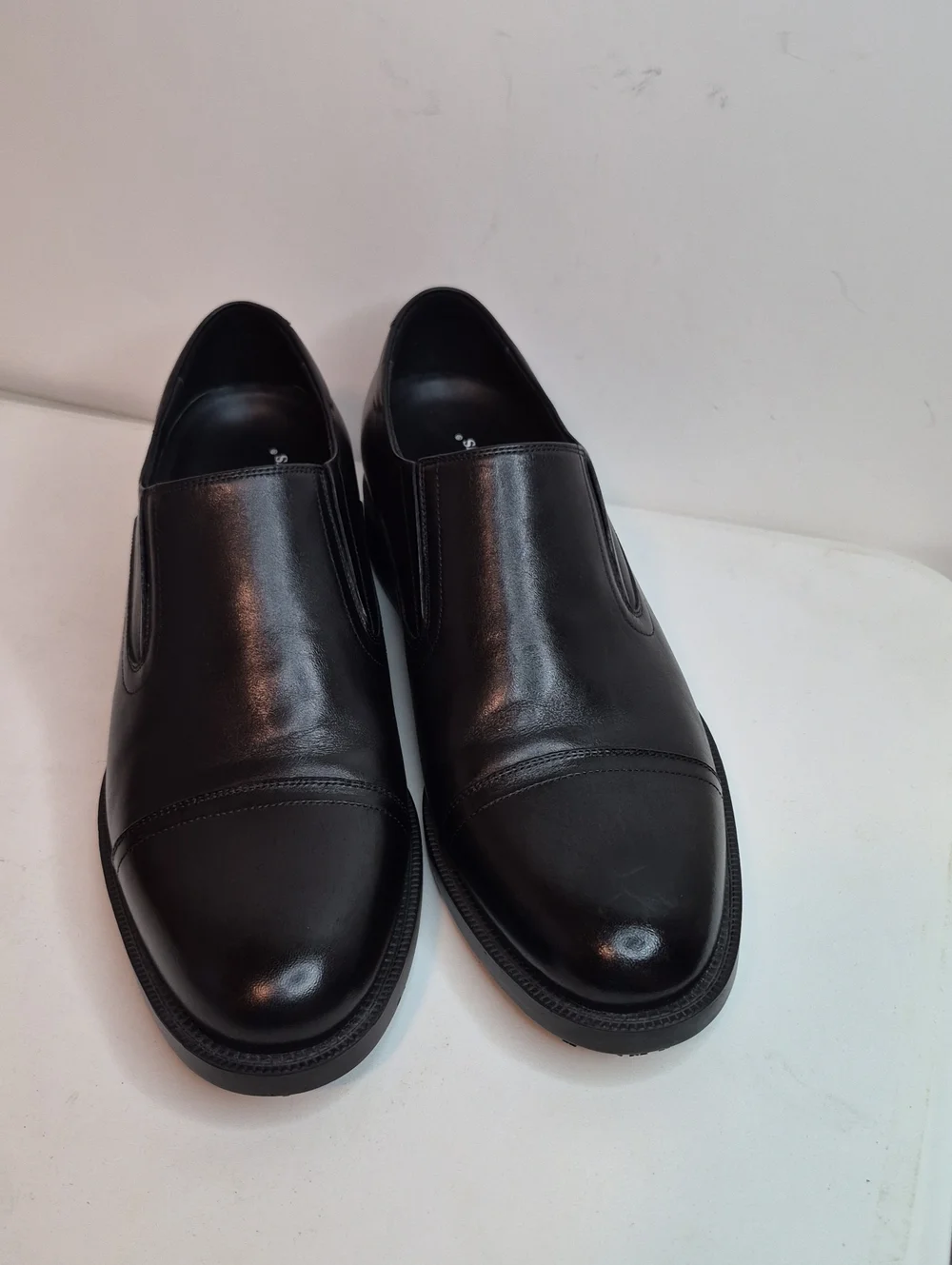 Shoes For Crews Black Leather Slip-On Loafers Size 10